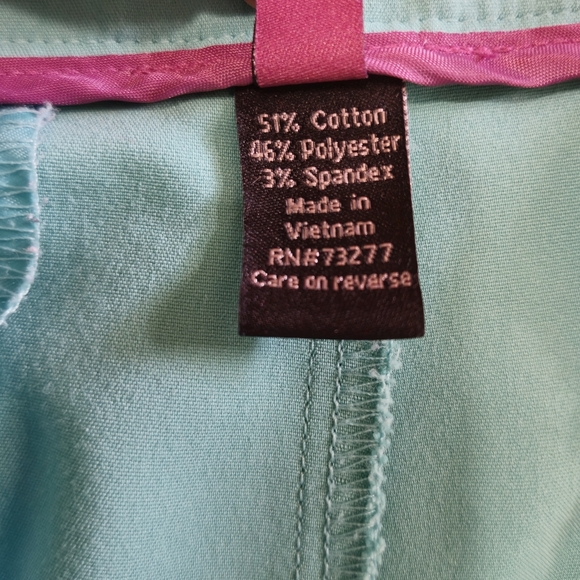 Apt. 9 Womens Capri Pants Sz 16 Teal Cotton Blend Straight Leg Curvy - Picture 7 of 12